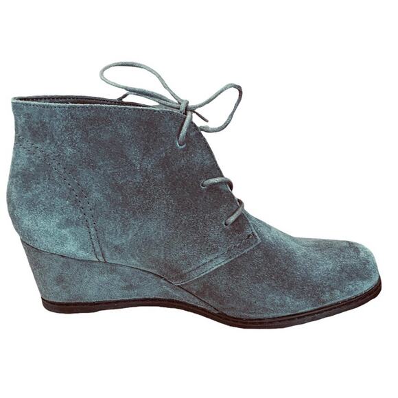 Michael by Michael Shannon ankle booties lace up shoes gray suede size 7.5 - Picture 1 of 8